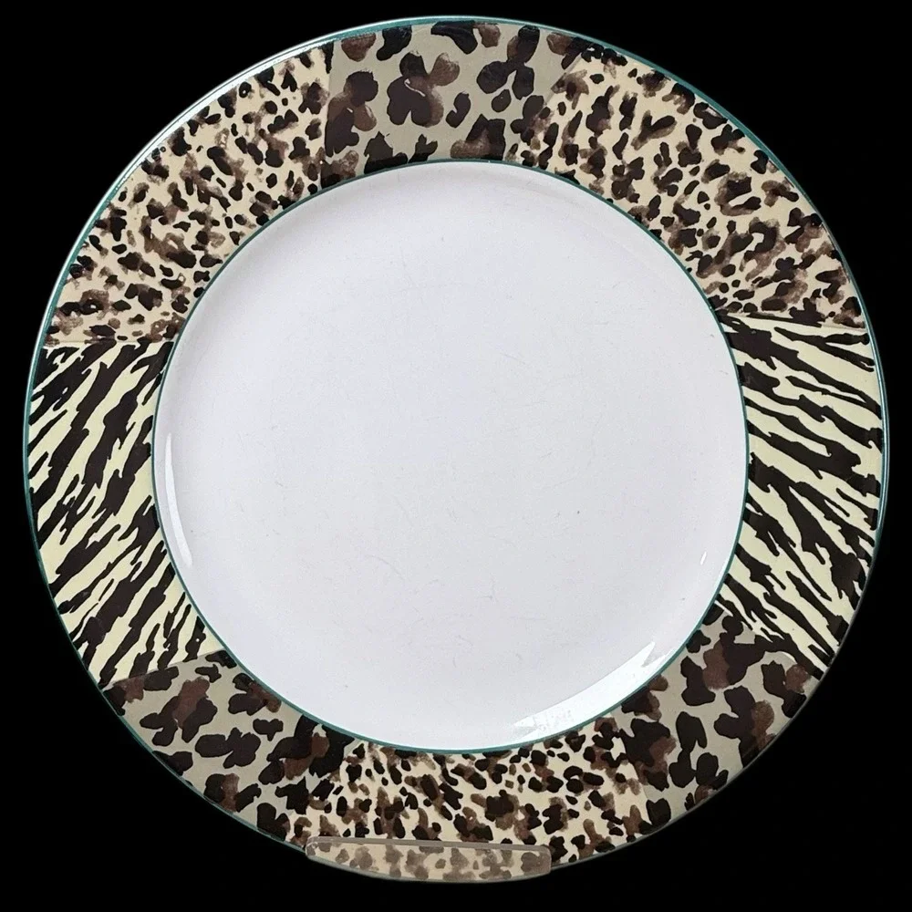 Vitromaster Jungle Animal Print Dinner Plate 10.5